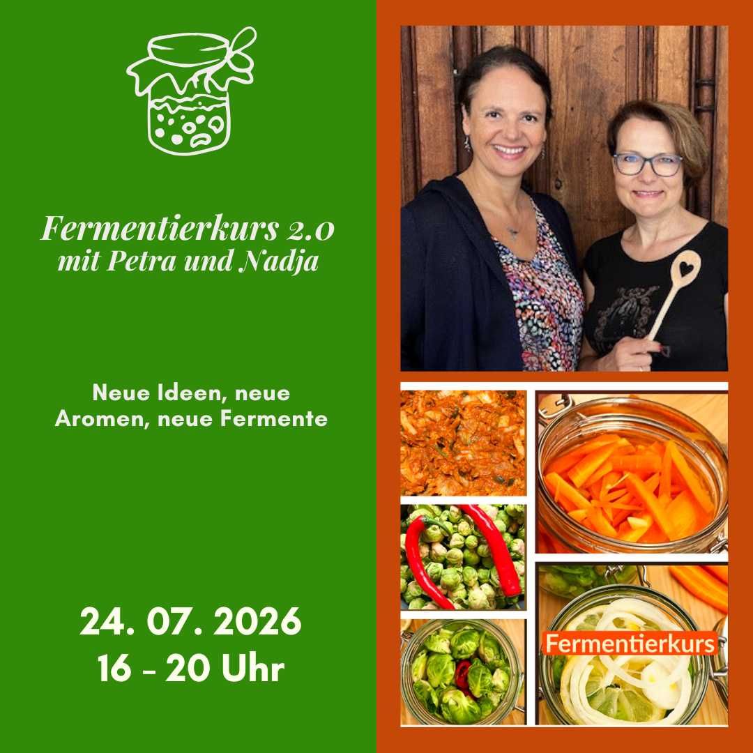 Neue Ideen, neue Aromen, neue Fermente, inkl. Snacks, Wein, Gebinde und Unterlagen