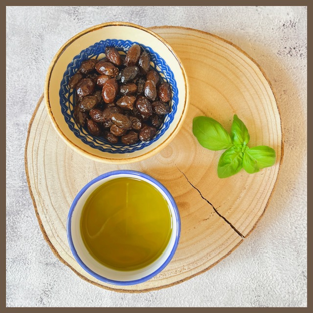 Oliven und Olivenöl