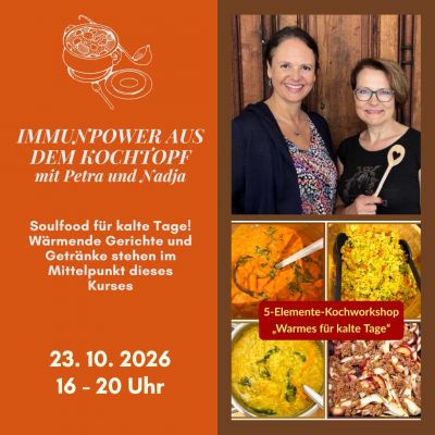 Kochkurs Wien – Immunpower aus dem Kochtopf nach der 5-Elemente-Küche