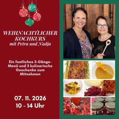 Weihnachtlicher Kochkurs Wien – vegetarisches Festmenü und kulinarische Geschenke